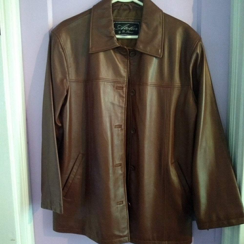 Brown Vintage Leather Coat